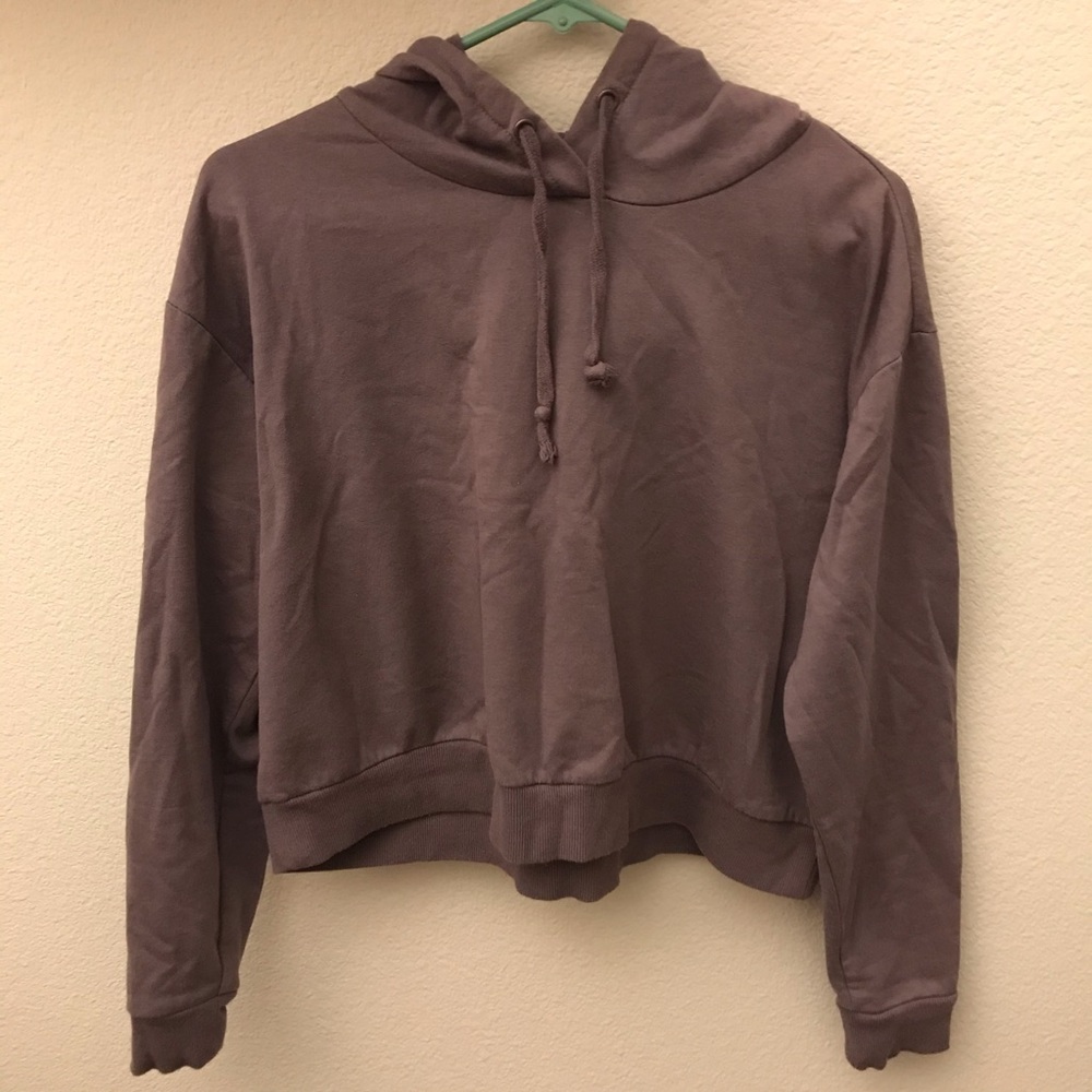 Forever 21 Cropped Purple Hoodie